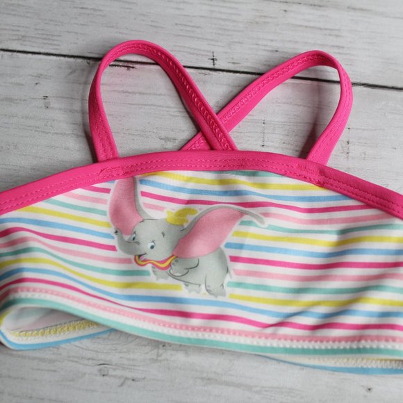 Disney Baby Girl's Swimsuit Size 6-9 Months 2 Piece Dumbo Elephant - Picture 3 of 4